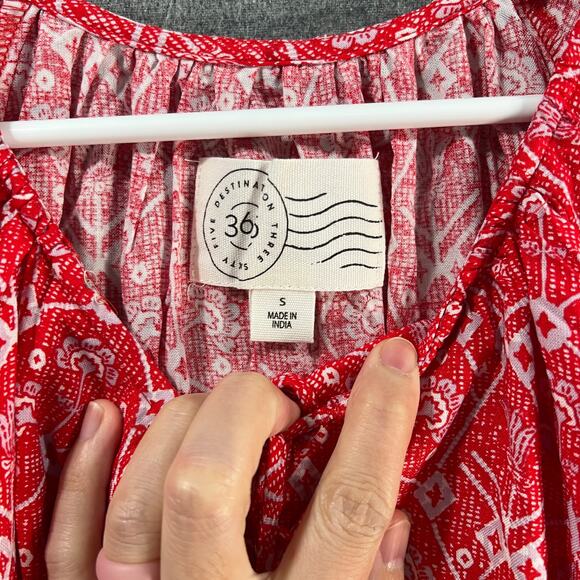 Destination 365 Regular Printed Short-Sleeve Midi Dress - Picture 3 of 13